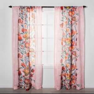 Opalhouse- Floral Daisy Light Filtering Rod Pocket Curtain Panel Pink 84x54 Qyx3